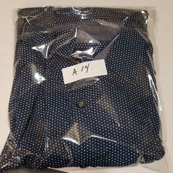 Beverly Hills Polo Club Button Up Shirt Mens XL Blue Pattern Long Sleeve - Picture 15 of 15